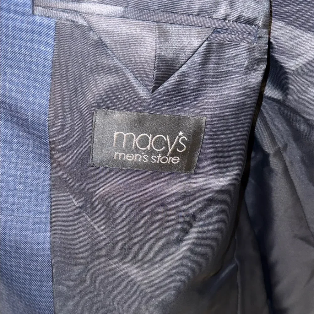 Michael Kors Men's Navy Patterned Sport Coat